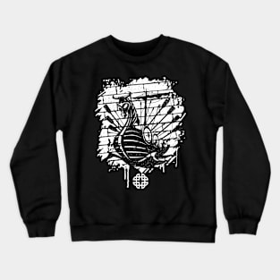 Viking Dragon Ship Graffiti Art Crewneck Sweatshirt